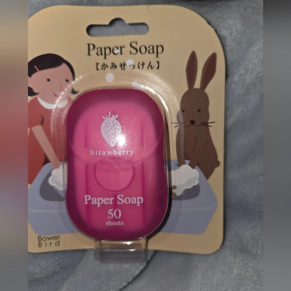 Soap, Strawberry Paper Soap 50 Sheets NWOT